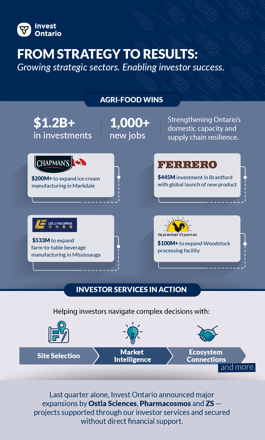 From Strategy to Results: Growing strategic sectors. Enabling investor success.